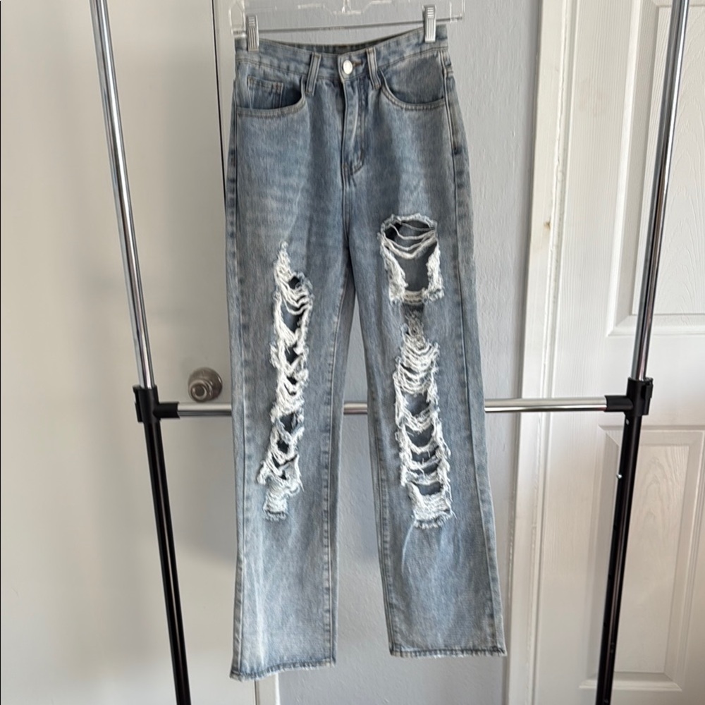 Distressed Blue Women's Jeans
